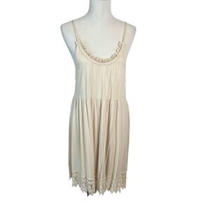 02 Collection Dress or Dress Extender, Beige, NWT